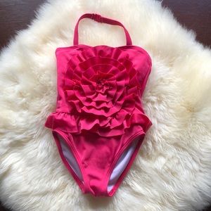 GUC Janie and Jack pink flower swimsuit 2T girls!